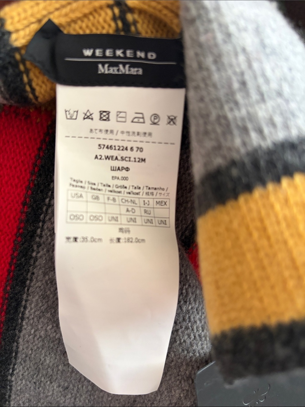 Max Mara Colorblock Striped Knit Scarf - Picture 4 of 6
